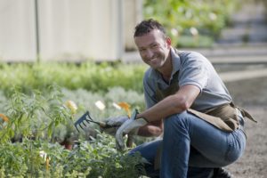 Smiling gardener